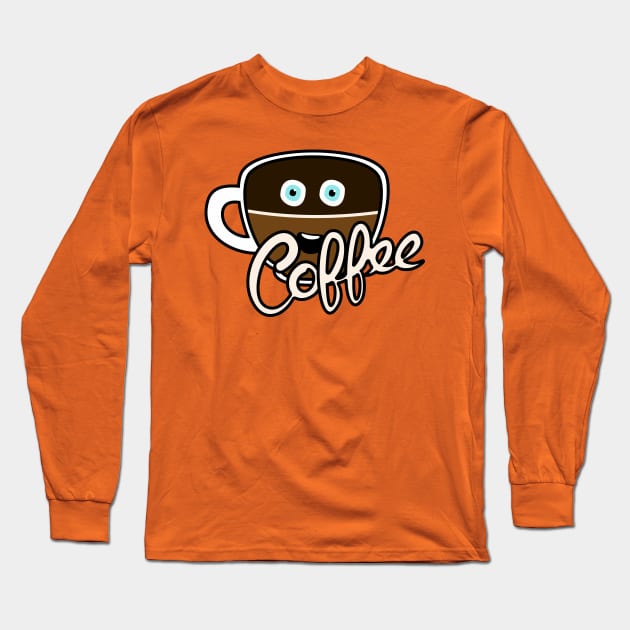 Cute Coffee Addict Long Sleeve T-Shirt by XOOXOO